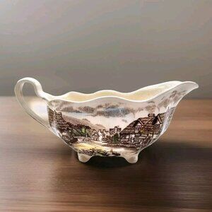 Johnson Bros Olde English Countryside Gravy Boat Vintage Holidays Thanksgiving